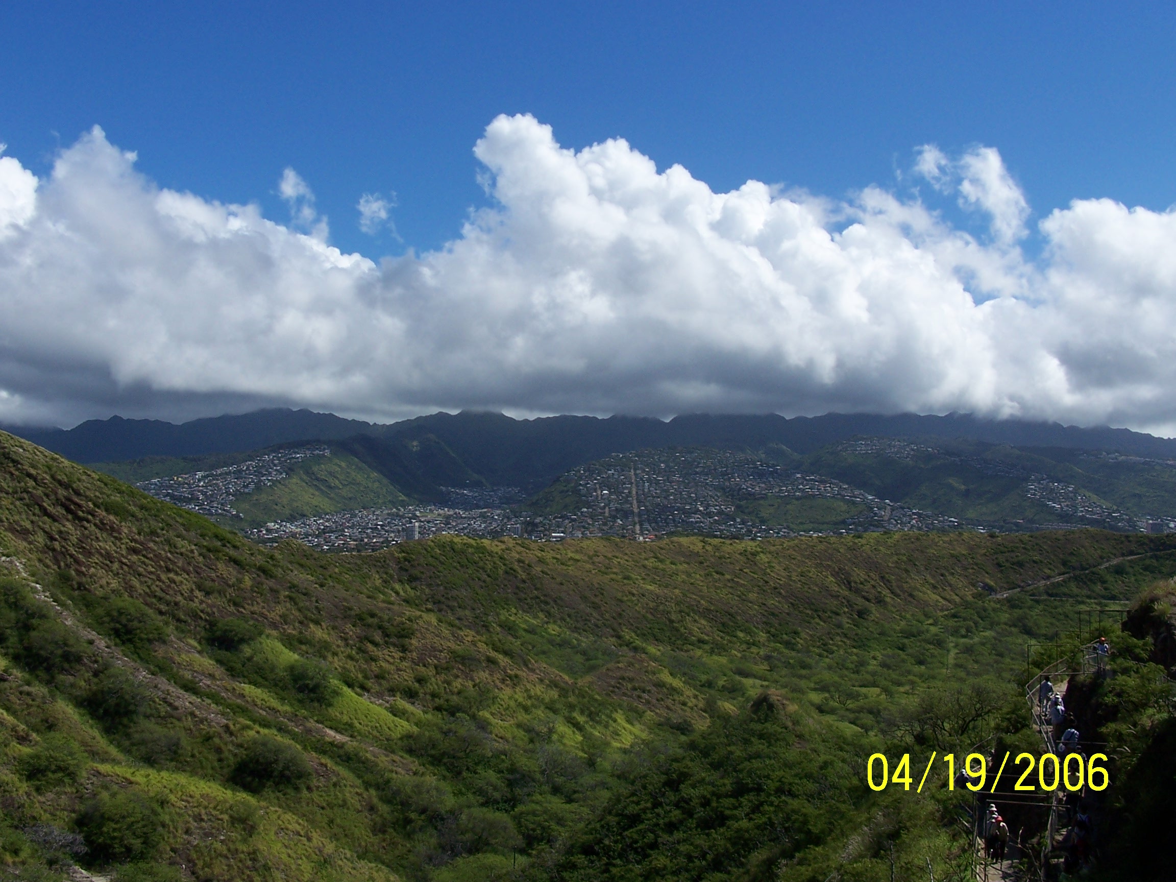 Diamond Head caldera on Oahu, Hawaii
